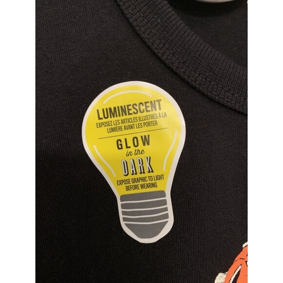 Halloween Long sleeve Kids XL 14 Children’s Place Glow In The Dark Shirt New - Picture 3 of 6